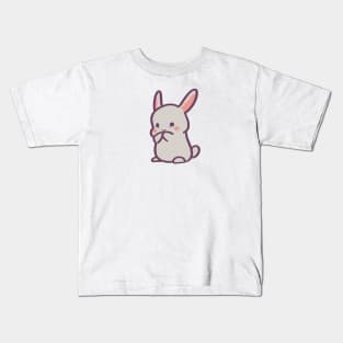 Cute Shy Blushing Bunny Rabbit Kids T-Shirt